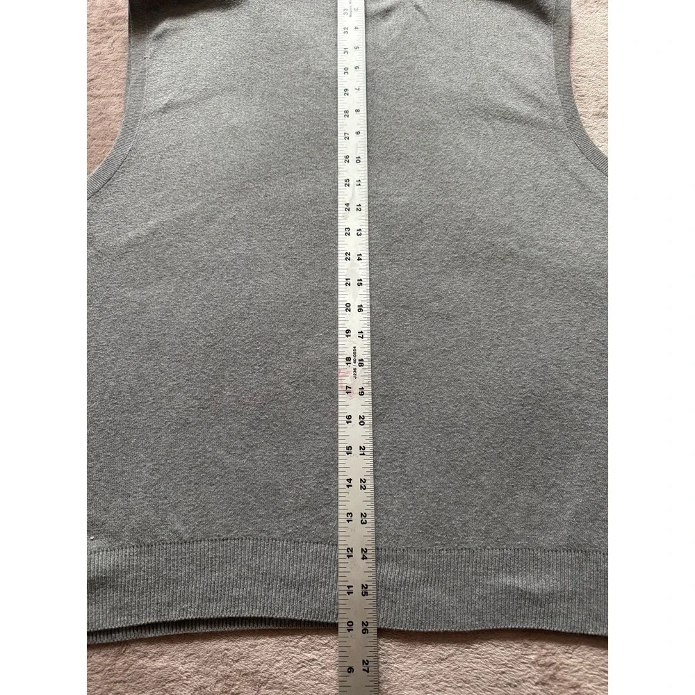 Polo Golf Ralph Lauren Men's Sweater Vest Grey Cotton V-Neck‎ Pullover Sz 2XL